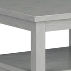 SIMPLIHOME Warm Shaker SOLID WOOD 20 Inch Wide Rectangle Transitional End Side Table in Fog Grey, For the Living Room and Bedroom