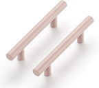 Ravinte 1 Pack | 5 Inch Cabinet Pulls Pink Stainless Steel Kitchen Drawer Pulls Cabinet Handles 5 InchLength, 3 Inch Hole Center