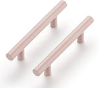 Ravinte 45 Pack | 5 Inch Cabinet Pulls Pink Stainless Steel Kitchen Drawer Pulls Cabinet Handles 5 InchLength, 3 Inch Hole Center
