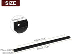 uxcell Cabinet Finger Edge Pull, 5pcs 600mm / 23.62" Aluminum Alloy Back Mount Hidden Cabinet Pulls Concealed Handle for Home Kitchen Drawer Cabinet, Black