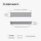 goldenwarm 15 Pack Brushed Nickel Finger Edge Pulls Drawer Finger Pulls Kitchen Hardware Handles Bedroom Dresser Drawers, 6-1/4in Hole Centers