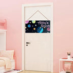 Personalized Galaxy Star Sign Solar System Signs Custom Name Decoration Exquisite Decorative Signs for Kids Room Baby Nursery Door Wall Art Decor Outer Space Themed Decor For Girls Bedroom Boys Room