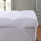 QUEEN ROSE Full Size Mattress Topper, Extra Soft Pillow Top Mattress Topper Full, Cooling Thick Plush Bed Topper Cloud-Like Down Alternative, Baffle Box White, for Back Pain Relief