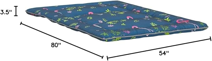 MAXYOYO Flamingo Japanese Floor Mattress Futon Mattress Boys Girls Foldable Bed Camping Mattress Floor Lounger Bed Couches and Sofas Mattress Topper Full Size