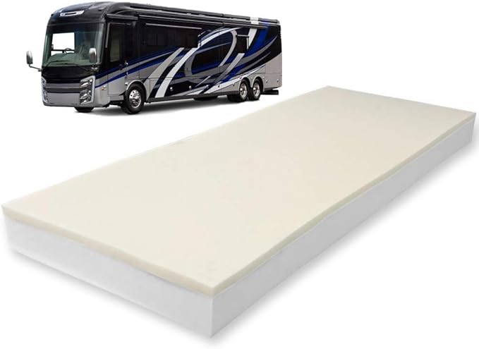 Foamma 8" x 42" x 80" Memory Foam RV Bunk Mattress Replacement, Medium Firm, Pressure Relieving, Premium Comfort, USA Made, No Cover