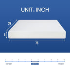 PayLessHere 6 Inch Twin Gel Memory Foam Mattress Fiberglass Free/CertiPUR-US Certified/Bed-in-a-Box/Cool Sleep & Comfy Support
