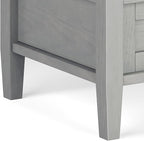 SIMPLIHOME Warm Shaker SOLID WOOD 20 Inch Wide Rectangle Transitional End Side Table in Fog Grey, For the Living Room and Bedroom
