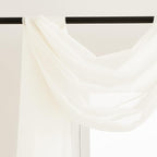 NICETOWN Decorative Scarf Valance for Window - Voile Sheer Bed Canopy Curtain Scarf Valance for Living Room/Bedroom/Ceremony (Light Beige, 1 Panel, W60 x L216)