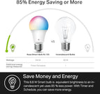 Kasa Smart Light Bulbs, Full Color Changing Dimmable Smart WiFi Bulbs Compatible with Alexa and Google Home, A19, 60 W 800 Lumens,2.4Ghz only, No Hub Required, 2-Pack (KL125P2), Multicolor