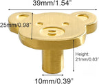 4Pcs Cute Brass Knobs for Kids, Children's Room Nursery Drawer Cupboard Handles for Boys and Girls (Bear, Size: 1.5" L x 1" W)