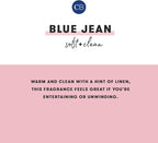 Capri Blue Blue Jean Reed Diffuser Set - Includes Reed Diffuser Sticks, Fragrance Oil, and Glass Bottle - Luxury Scented Room Fresheners - Cobalt Blue (8 fl oz)