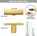 1 Pack Gold Cabinet Knobs - Curved Cabinet Pulls Brushed Brass Knobs for Kitchen Cabinet Drawer Solid Dresser Knobs for Cabinet Hardware 1-3/4in Length Single Hole