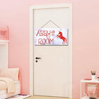 Personalized Red Unicorn Sign, Unicorn Rainbow Girls Room Wall Decor Unicorn Rainbow Motivational for Kids Room Boys Bedroom Nursery