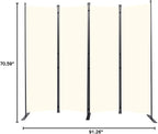 Room Divider 6FT Portable Room Dividers and Folding Privacy Screens, 88'' W Fabric Divider for Room Separation, 4 Panel Partition Room Dividers Freestanding Wall Divider Screen for Dorm Studio Office
