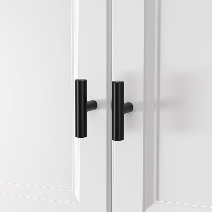 homdiy Black Cabinet Knobs 30Pack Single Hole Drawer Knobs Black Kitchen Drawer Pulls and Knobs Stainless Steel Cabinet Hardware for Bathroom, Cupboard