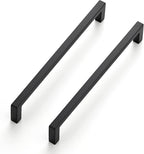 Ravinte 15 Pack Matte Black Cabinet Pulls, 6-1/4 Inch (160mm) Hole Center Slim Kitchen Handles, Square Drawer Pulls for Cabinets & Cupboards, Hardware