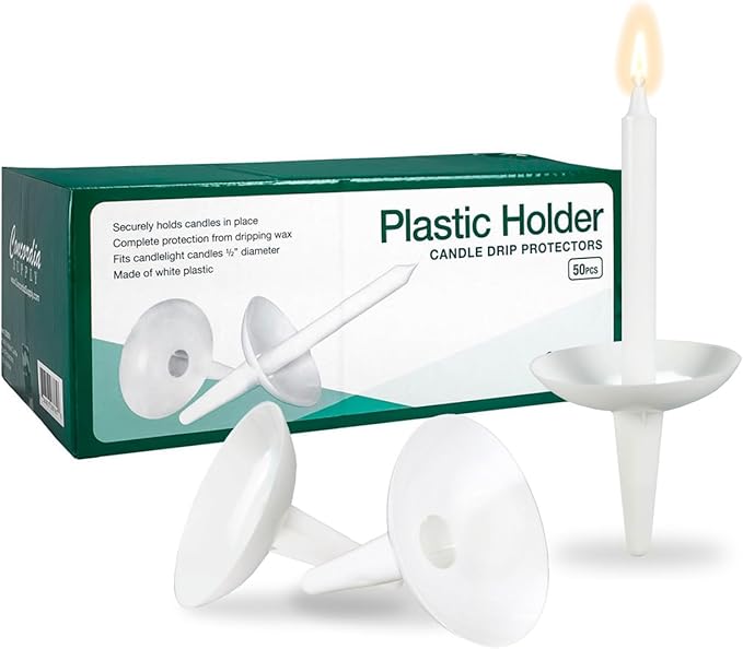 Concordia Supply Candlelight Service Reusable Plastic Candle Holders for Candlesticks - 250 Pcs. Candle Protector for Church Vigils, Memorial Candles, Congregational Candles, & Christmas Eve Candles