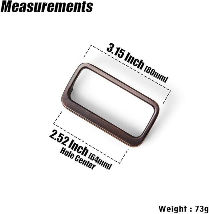 Goo-Ki Oil Rubbered Bronze Cabinet Pulls with Hole Center 2.5''(64MM),Modern Zinc Alloy Finger Pulls for Drawer,Wardrobe,Cupboard,6 Pack