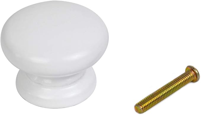 Mysummer 10PCS Drawer Knob Pull Handle White Wooden Cabinet Knobs for Home Office Kitchen Cupboard Dresser DIY