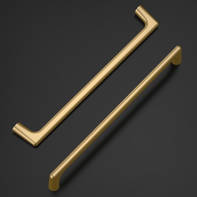 Amerdeco 10 Pack Champagne Bronze Cabinet Pulls 7.5 Inch(192MM) Hole Centers Kitchen Cabinet Handles Hardware Kitchen Handles for Cabinets Cupboard Handles Drawer Pulls ZH0041