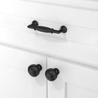 10 Pack Matte Black Cabinet Pulls 3 Inch(76mm) Kitchen Cabinet Handles Solid Zinc Alloy Cabinet Hardware Drawer Pulls