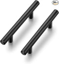 Ravinte 24 Pack | 5 Inch Cabinet Pulls Matte Black Stainless Steel Kitchen Drawer Pulls Cabinet Handles 5InchLength, 3Inch Hole Center