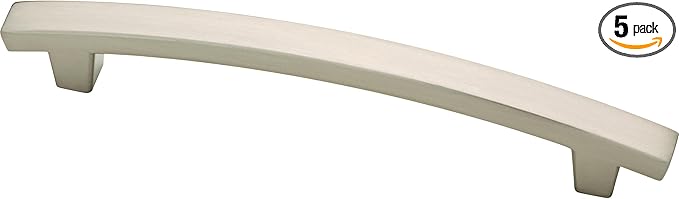Franklin Brass (5-Pack) – Satin Nickel Cabinet Handles, 5-1/16 Inch Hole Center, Pulls for Drawers, Kitchen Cabinet Door, Dressers | Pierce