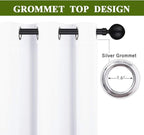 NICETOWN Draperies Curtains Panels, Blocking Out 50% Sunlight Window Treatment Curtains, Grommet Top Small Window Drapes for Bedroom (2 Panels, 34 by 72, White)