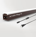 Under Cabinet Lighting Plug in, 32 Inch 1 Pc, Linkable AC120V 3CCT 3000K/4000K/5000K Ultra Slim, LED Under Cabinet Lights for Counter Light, Kitchen, Shelf, Sink, Workshop, Desk, Bronze