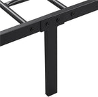 Yaheetech Queen Bed Frames Metal Platform Bed with Headboard&Footboard for Bedrooms/No Box Spring Needed/Easy Assembly/Underbed Space: 12.6’’/Black Queen Bed