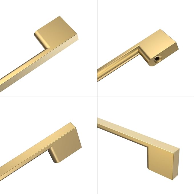 10 Pack Bronze Cabinet Pulls - 3.75 Inch Champagne Cabinet Handles for Dressers and Kitchen