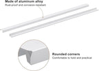 uxcell Cabinet Finger Edge Pull, 5pcs 800mm / 31.5" Aluminum Alloy Back Mount Hidden Cabinet Pulls Concealed Handle for Home Kitchen Drawer Cabinet, Silver
