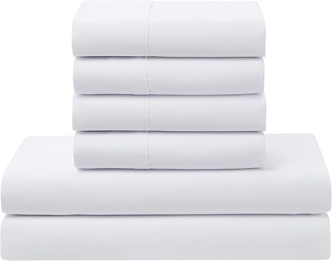 7 Piece Comforter Set Bag Solid Color All Season Soft Down Alternative Blanket & Luxurious Microfiber Bed Sheets, Queen, Buffalo Plaid Black/White
