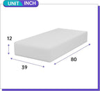 PayLessHere 12 Inch Memory Foam Mattress Medium-Firm Mattress for Pressure Relief & Cooler Sleep Gel Memory Foam Mattress Bed in a Box Fiberglass Free CertiPUR-US Twin XL Mattress for Soundly Sleep