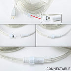 50ft 360 LED Waterproof Rope Lights, 110V Connectable Indoor Outdoor Warm Led Rope Lights for Outside, Deck, Patio, Pool, Camping, Landscape Lighting and Christmas Tree Decorations (Warm White)