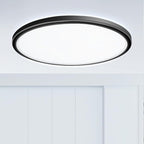 1PACK Flush Mount LED Ceiling Light Fixture Black, 20Inch 45Watt, Dimmable & 3000K-4500K-6000K 3 Color Selectable Ceiling Lamp 4500LM Low Profile Ceiling Light for Kitchen Bedroom Hallway Porch