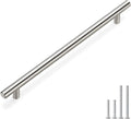 homdiy Brushed Nickel Cabinet Pulls Cabinet Handles, 10in(256mm) Center to Center Dresser Drawer Handles Silver Drawer Pulls for Kitchen, Bedroom, Bathroom, Wardrobe Hardware