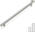 homdiy 20 Pack Cabinet Pulls Modern Drawer Pulls HD201SN Cabinet Hardware Stainless Steel Cabinet Handles 10in Hole Centers Round Bar for Kitchen Cabinets, Cupboard Handles