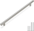 homdiy 400 Pack Cabinet Pulls Modern Drawer Pulls HD201SN Cabinet Hardware Stainless Steel Cabinet Handles 10in Hole Centers Round Bar for Kitchen Cabinets, Cupboard Handles