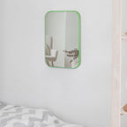 10Pcs Table Desk Vanity Makeup Mirror, 8-Inch Simple Portable Travel Mirror with Stand, Standing and Wall Hanging Dual-use Green