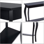 ChooChoo Narrow Console Table, Chic Accent Sofa Table, Entryway Table, 39.3 Inch, Black