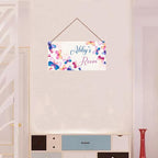 Personalized Colorful Butterfly Sign For Girls Room Boys Bedroom Door Decor Custom Name Baby Nursery Kids Room Wood Wall Plaque for Little Man Cave