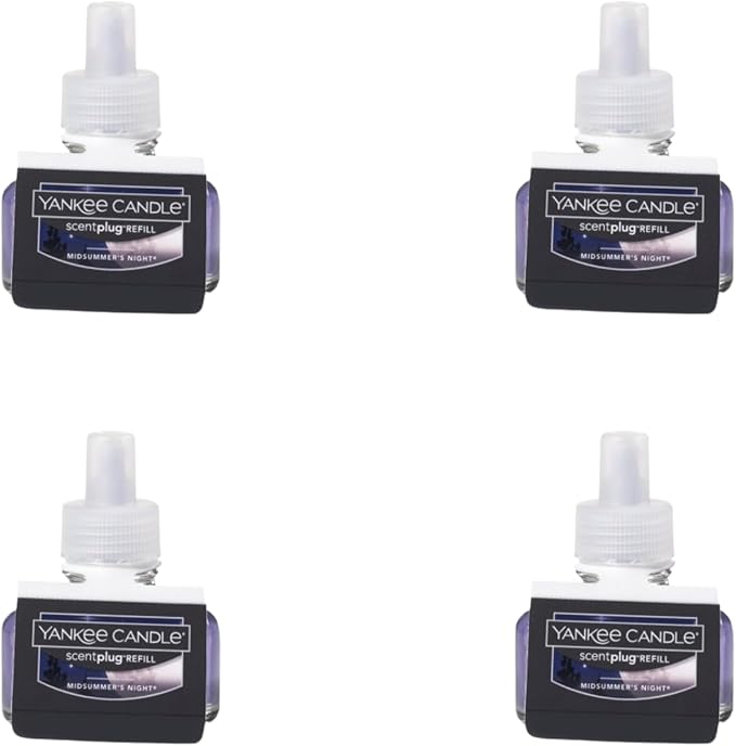 Yankee Candle Scent Plug Refill, Midsummer Night (Pack of 4)