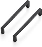 Ravinte 15 Pack Matte Black Cabinet Pulls, 5 Inch (128mm) Hole Center Slim Kitchen Handles, Square Drawer Pulls for Cabinets & Cupboards, Hardware