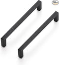 Ravinte 10 Pack Matte Black Cabinet Pulls, 5 Inch (128mm) Hole Center Slim Kitchen Handles, Square Drawer Pulls for Cabinets & Cupboards, Hardware