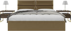 Vänt Upholstered Wall Panels - King/Cal King Size Wall Mounted Headboards - Metallic Gold - Twin/King - Set of 4 Panels (Each Individual Panel 39"x11.5")