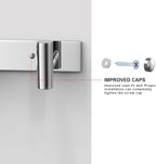 VAEHOLD Hat and Coat Wall Mount Rack - Hooks for Robes, Bags, Keys, and Towels - Bathroom Towel Hanger Organizer (Polished Chrome, “T“ Shape 3 Hooks 2 Pack)