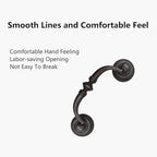 4PCS Retro Dresser Drawer Drop Bail Pulls Handles Classic Metal Swing Handles Hole Centers for Kitchen Bedroom Decoration (Brass + Iron Black)