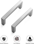 Ravinte 25 Pack Solid 3 Inch Center to Center Slim Square Bar Drawer Handles Kitchen Cabinet Handles Brushed Nickel Drawer Pulls Kitchen Cabinet Hardware Kitchen Handles Cabinet Pulls