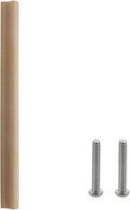 10Pcs Unfinished Beech Wood Solid Furniture Pulls Handles,Unfinished Unpainted Paintable Wooden Cupboard Closet Drawer Handle Pull,Length 11.81",Hole Dis.8.82"